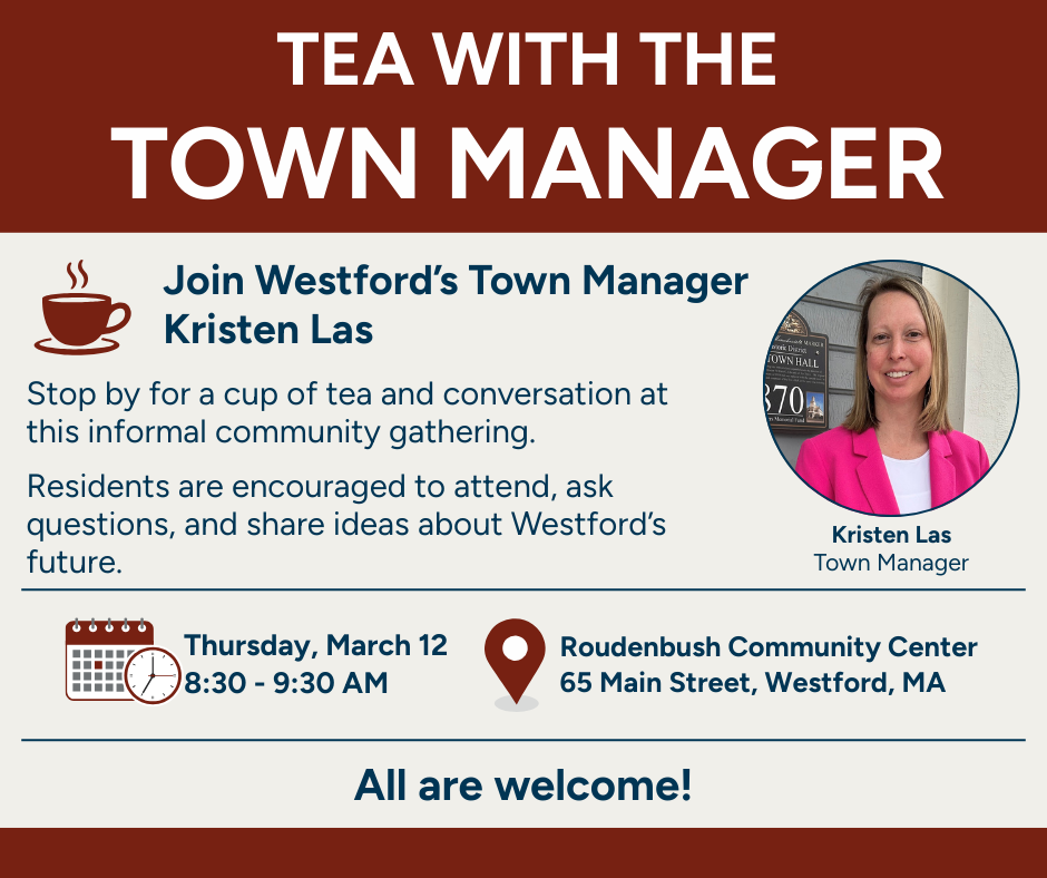 Tea with the Town Manager March 12 2026