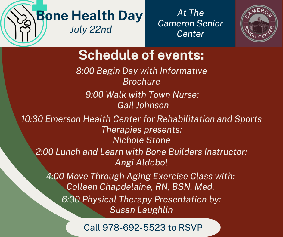 Image of schedule of Bone Health Day