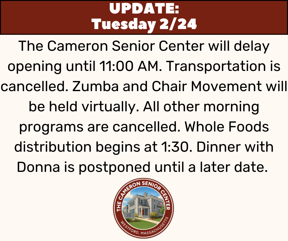 An image describing a delayed opening of the Cameron Center